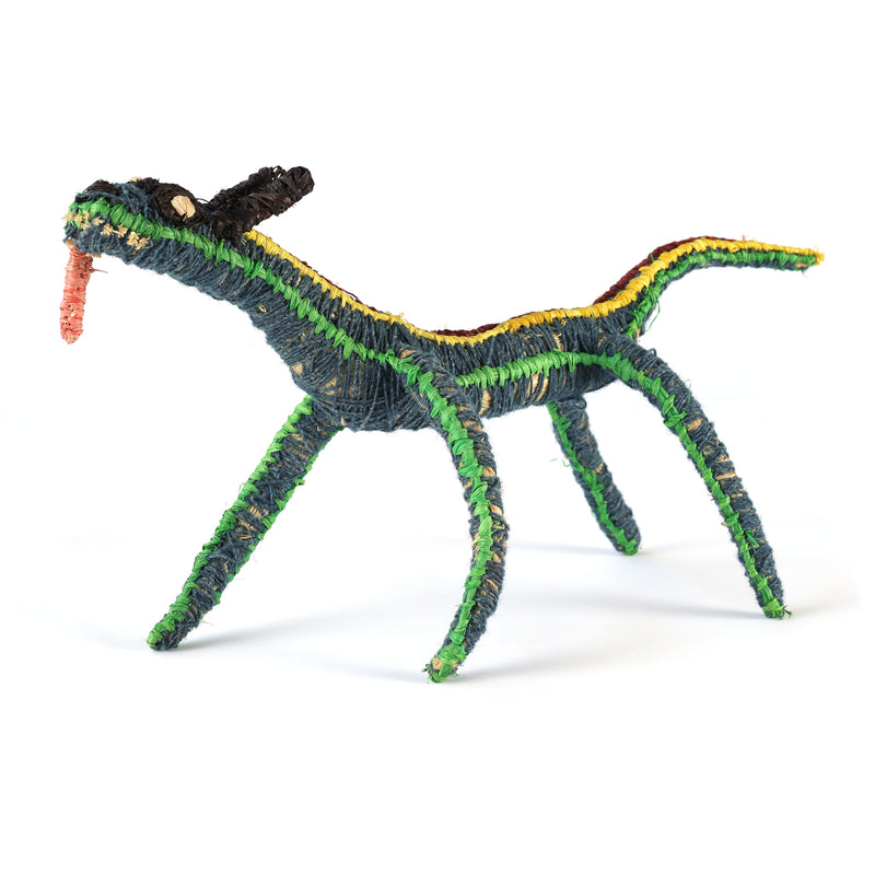 Aboriginal Artwork by Cecily Yates - Papa (Dog) Tjanpi Sculpture