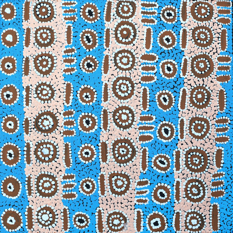 Aboriginal Artwork by Cecily Napanangka Marshall, Karnta Jukurrpa (Womens Dreaming), 30x30cm