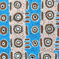 Aboriginal Artwork by Cecily Napanangka Marshall, Karnta Jukurrpa (Womens Dreaming), 30x30cm
