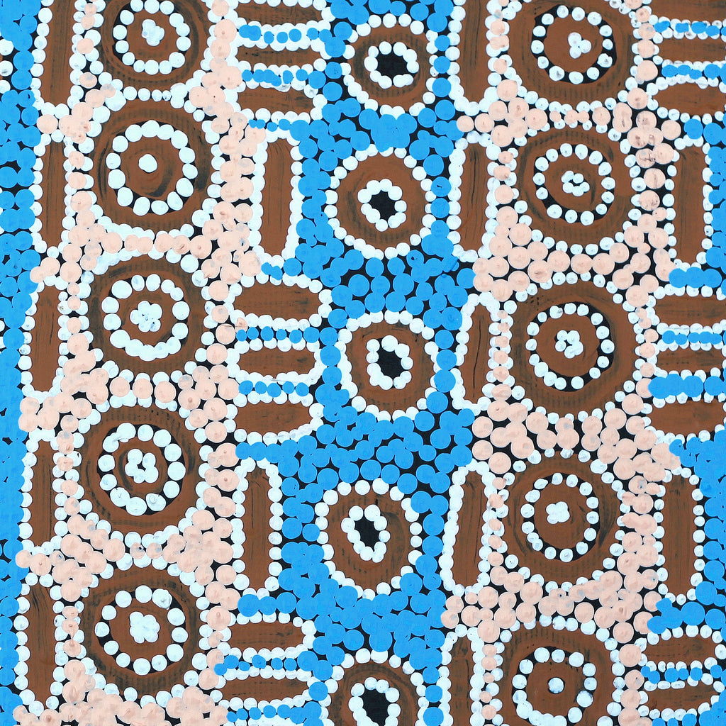 Aboriginal Art by Cecily Napanangka Marshall, Karnta Jukurrpa (Womens Dreaming), 30x30cm - ART ARK®