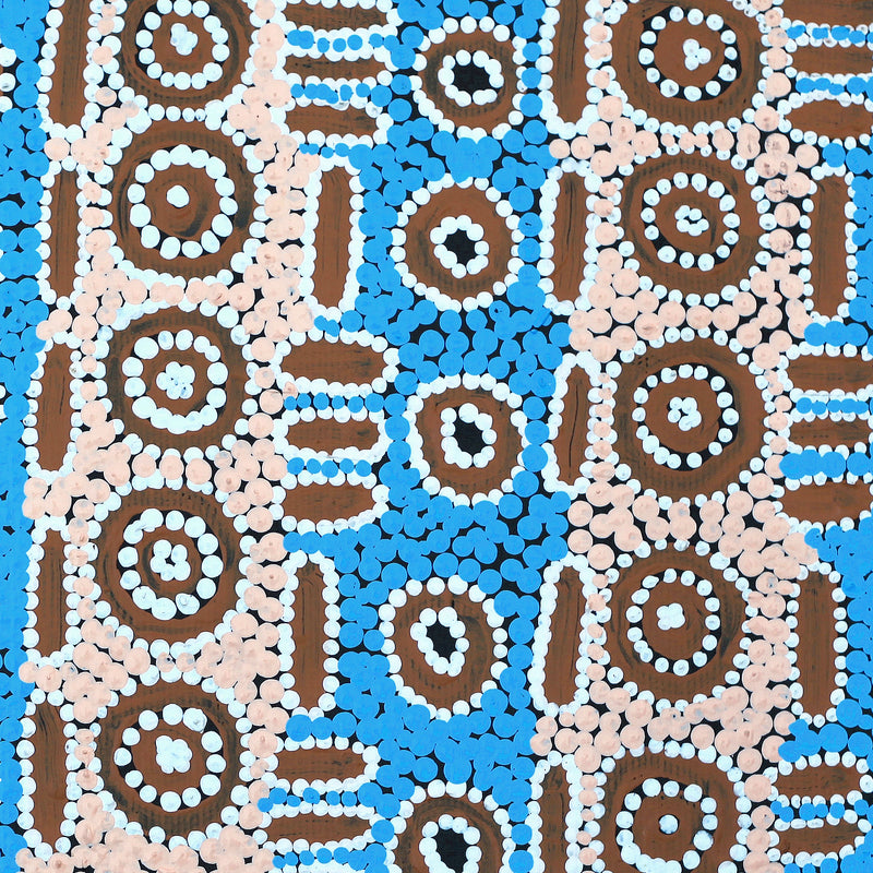 Aboriginal Artwork by Cecily Napanangka Marshall, Karnta Jukurrpa (Womens Dreaming), 30x30cm