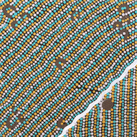 Aboriginal Artwork by Celestine Nungarrayi Tex, Lappi Lappi Jukurrpa, 30x30cm