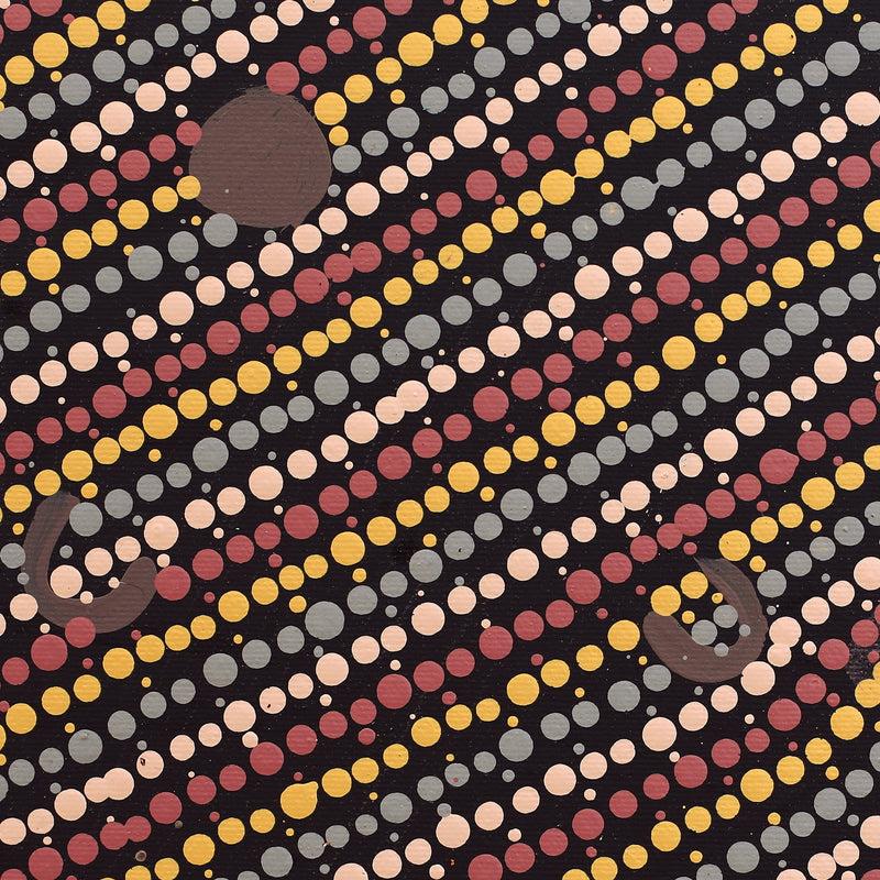 Aboriginal Artwork by Celestine Nungarrayi Tex, Lappi Lappi Jukurrpa, 30x30cm