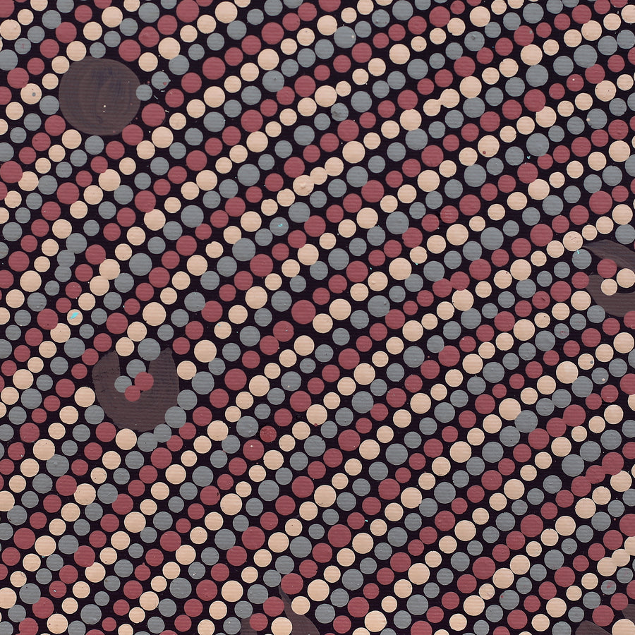 Aboriginal Artwork by Celestine Nungarrayi Tex, Lappi Lappi Jukurrpa, 30x30cm