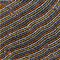 Aboriginal Artwork by Celestine Nungarrayi Tex, Lappi Lappi Jukurrpa, 30x30cm