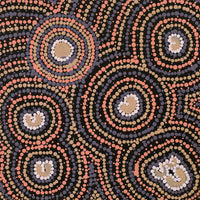 Aboriginal Artwork by Celestine Nungarrayi Tex, Lappi Lappi Jukurrpa, 30x30cm