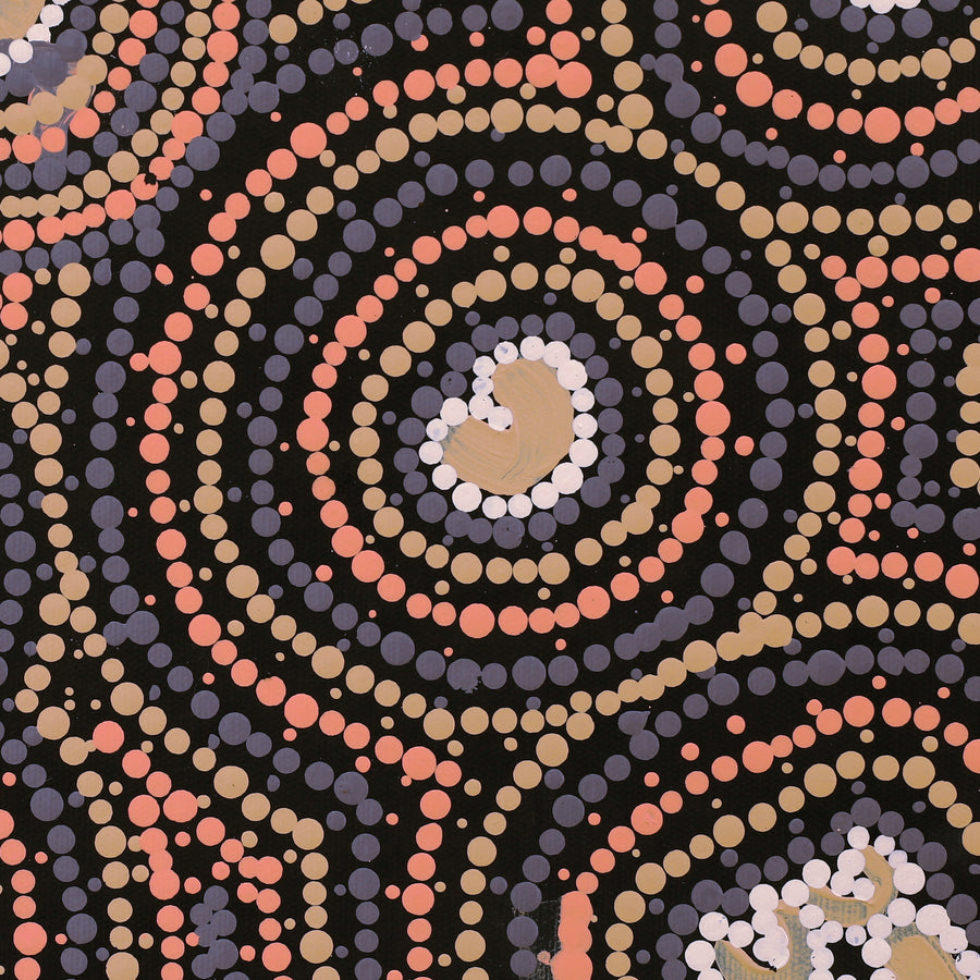 Aboriginal Artwork by Celestine Nungarrayi Tex, Lappi Lappi Jukurrpa, 30x30cm