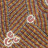 Aboriginal Artwork by Celestine Nungarrayi Tex, Lappi Lappi Jukurrpa, 30x30cm