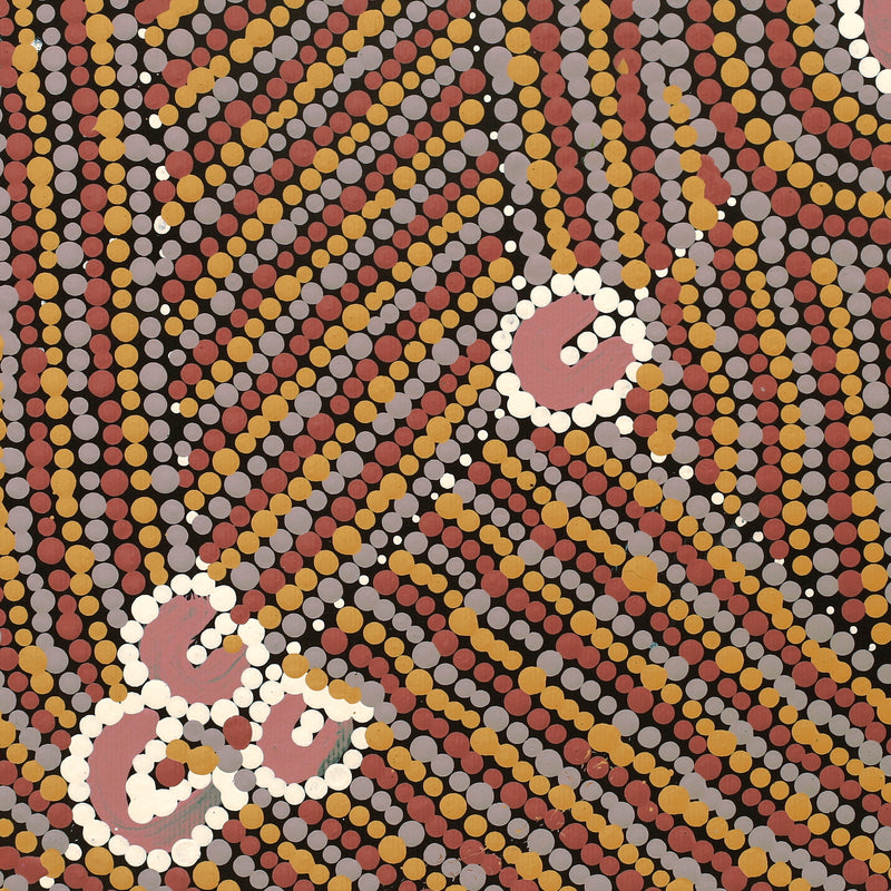 Aboriginal Artwork by Celestine Nungarrayi Tex, Lappi Lappi Jukurrpa, 30x30cm