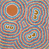 Aboriginal Artwork by Celestine Nungarrayi Tex, Lappi Lappi Jukurrpa, 30x30cm