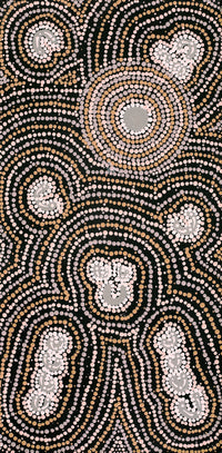 Aboriginal Artwork by Celestine Nungarrayi Tex, Lappi Lappi Jukurrpa, 61x30cm