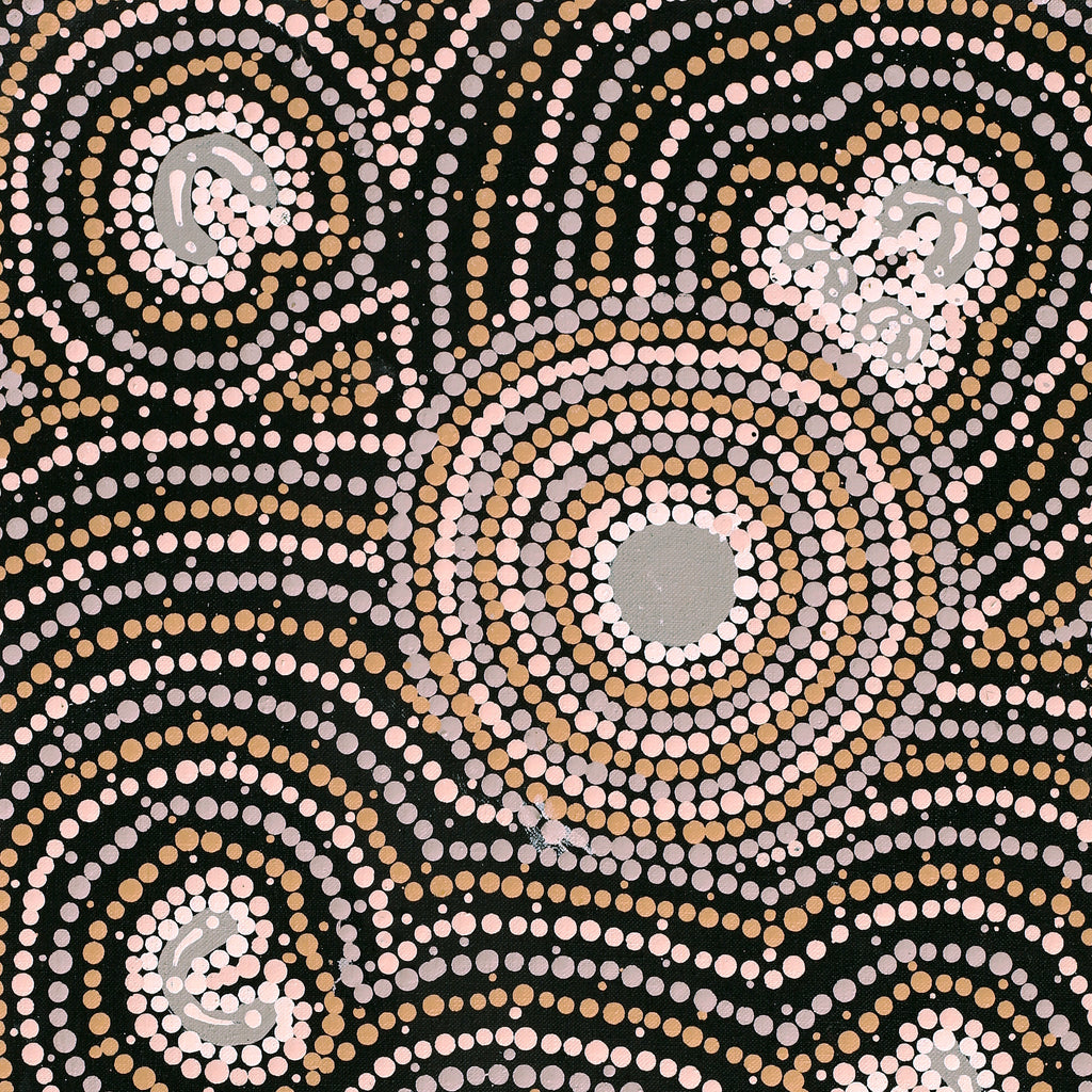 Aboriginal Artwork by Celestine Nungarrayi Tex, Lappi Lappi Jukurrpa, 61x30cm