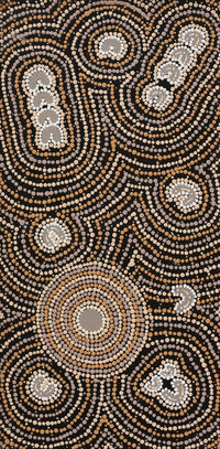 Aboriginal Artwork by Celestine Nungarrayi Tex, Lappi Lappi Jukurrpa, 61x30cm