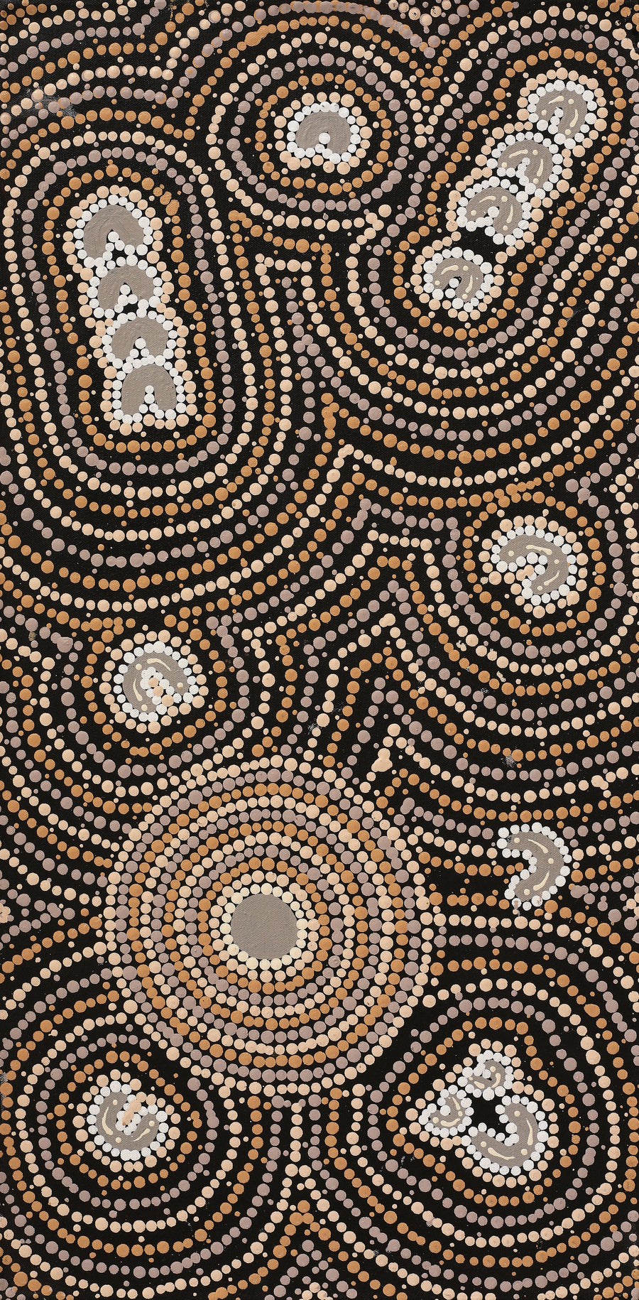 Aboriginal Artwork by Celestine Nungarrayi Tex, Lappi Lappi Jukurrpa, 61x30cm