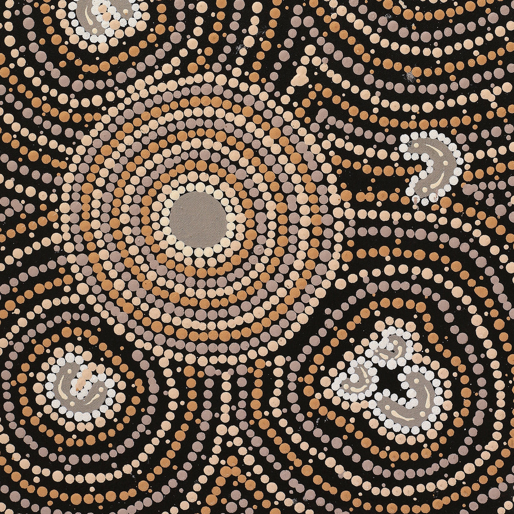 Aboriginal Artwork by Celestine Nungarrayi Tex, Lappi Lappi Jukurrpa, 61x30cm