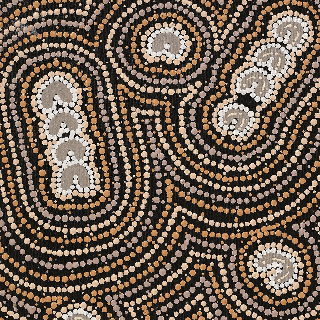 Aboriginal Artwork by Celestine Nungarrayi Tex, Lappi Lappi Jukurrpa, 61x30cm