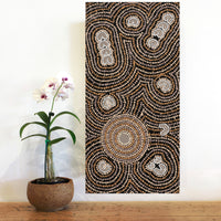 Aboriginal Artwork by Celestine Nungarrayi Tex, Lappi Lappi Jukurrpa, 61x30cm