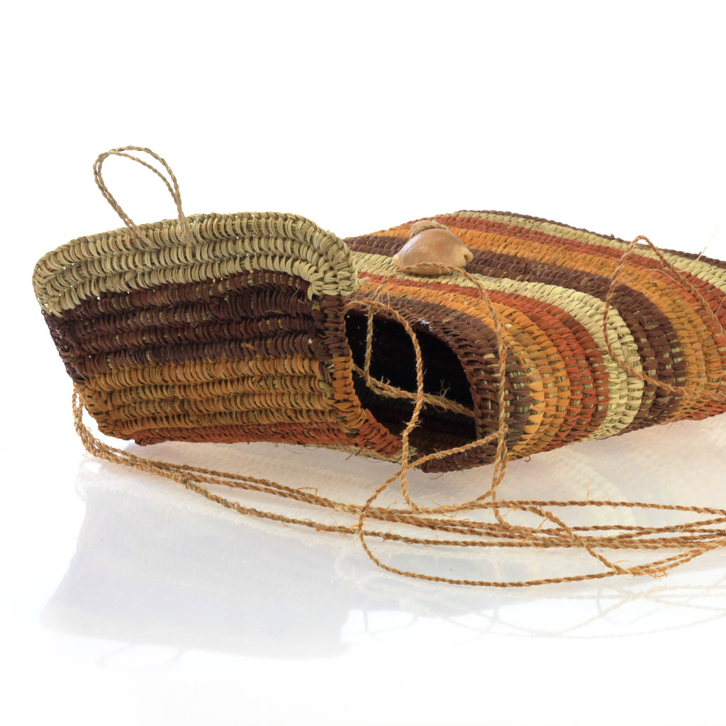 Aboriginal Artwork by Celina Gaykamangu Ganyawu, Gapuwiyak - Woven Bag