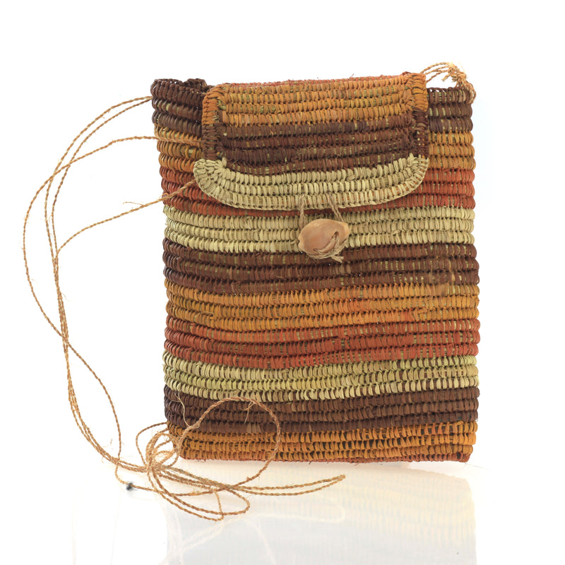 Aboriginal Artwork by Celina Gaykamangu Ganyawu, Gapuwiyak - Woven Bag
