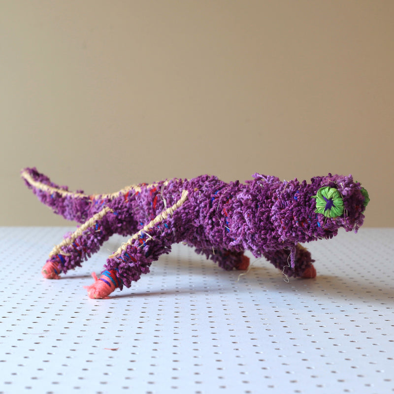 Aboriginal Artwork by Cessara Butler - Tjanpi Tinka (goanna) Sculpture