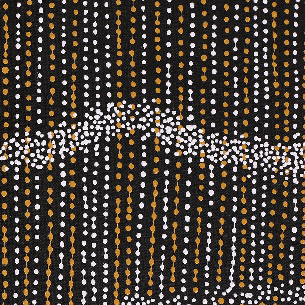 Aboriginal Artwork by Chantelle Nampijinpa Robertson, Ngapa Jukurrpa (Water Dreaming) - Puyurru, 122x122cm