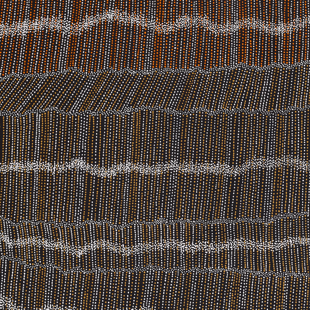 Aboriginal Artwork by Chantelle Nampijinpa Robertson, Ngapa Jukurrpa (Water Dreaming) - Puyurru, 122x122cm
