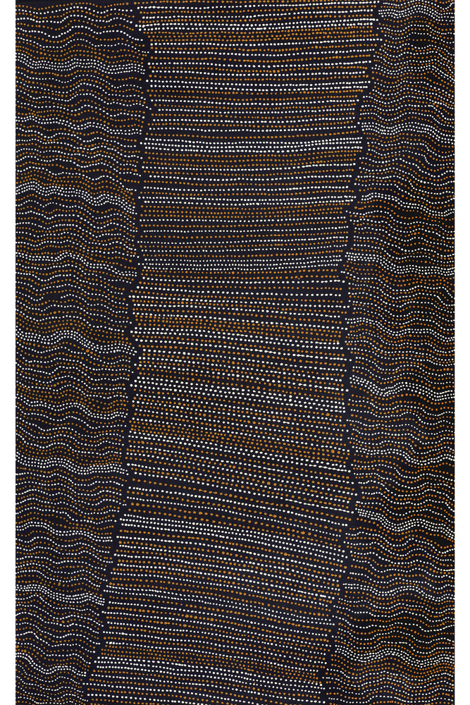 Aboriginal Artwork by Chantelle Nampijinpa Robertson, Ngapa Jukurrpa (Water Dreaming) - Puyurru,122x76cm