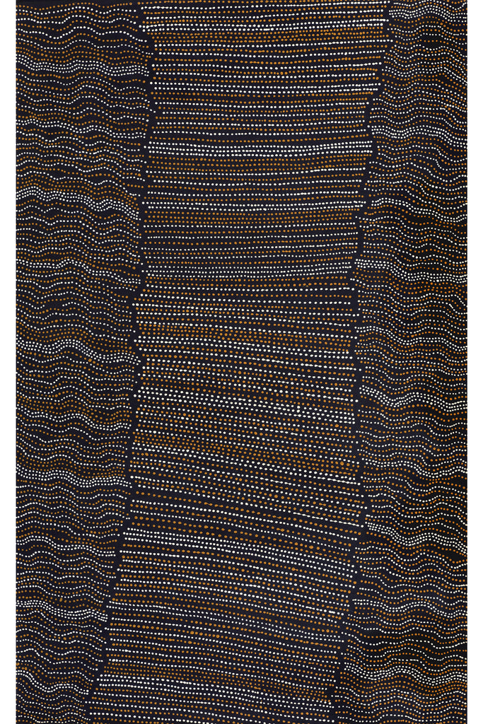 Aboriginal Artwork by Chantelle Nampijinpa Robertson, Ngapa Jukurrpa (Water Dreaming) - Puyurru,122x76cm