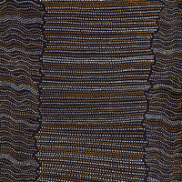Aboriginal Artwork by Chantelle Nampijinpa Robertson, Ngapa Jukurrpa (Water Dreaming) - Puyurru,122x76cm