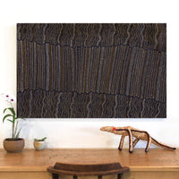 Aboriginal Artwork by Chantelle Nampijinpa Robertson, Ngapa Jukurrpa (Water Dreaming) - Puyurru,122x76cm