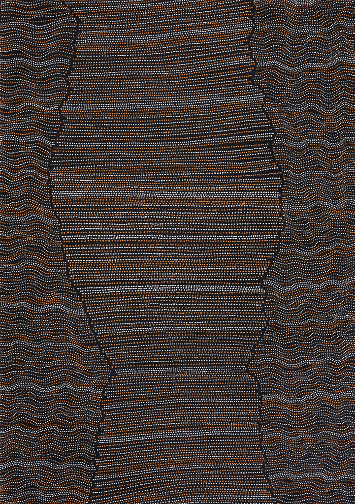 Aboriginal Art by Chantelle Nampijinpa Robertson, Ngapa Jukurrpa (Water Dreaming) - Puyurru, 152x107cm - ART ARK®