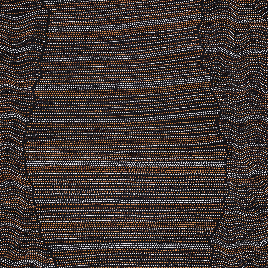 Aboriginal Artwork by Chantelle Nampijinpa Robertson, Ngapa Jukurrpa (Water Dreaming) - Puyurru, 152x107cm