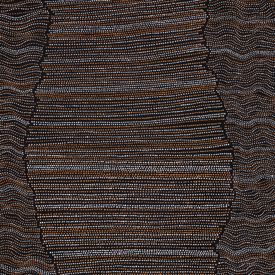 Aboriginal Artwork by Chantelle Nampijinpa Robertson, Ngapa Jukurrpa (Water Dreaming) - Puyurru, 152x107cm