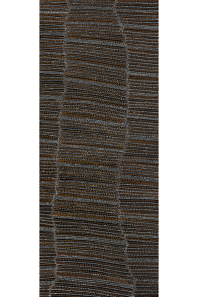 Aboriginal Artwork by Chantelle Nampijinpa Robertson, Ngapa Jukurrpa (Water Dreaming) - Puyurru, 152x61cm