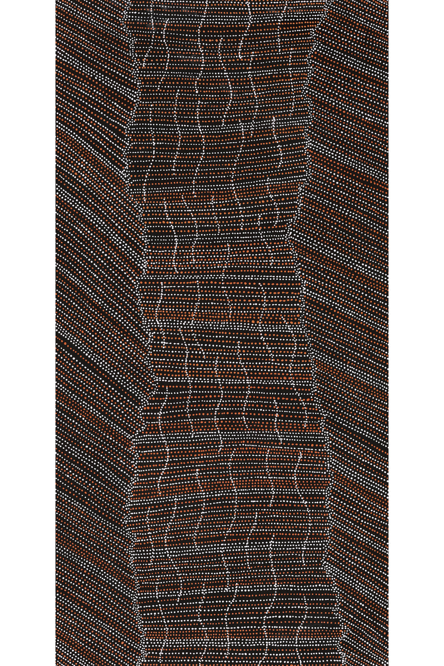 Aboriginal Artwork by Chantelle Nampijinpa Robertson, Ngapa Jukurrpa (Water Dreaming) - Puyurru, 152x76cm