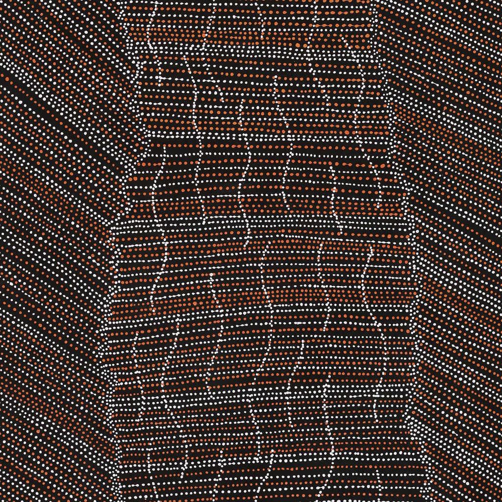 Aboriginal Artwork by Chantelle Nampijinpa Robertson, Ngapa Jukurrpa (Water Dreaming) - Puyurru, 152x76cm
