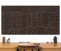 Aboriginal Artwork by Chantelle Nampijinpa Robertson, Ngapa Jukurrpa (Water Dreaming) - Puyurru, 152x76cm