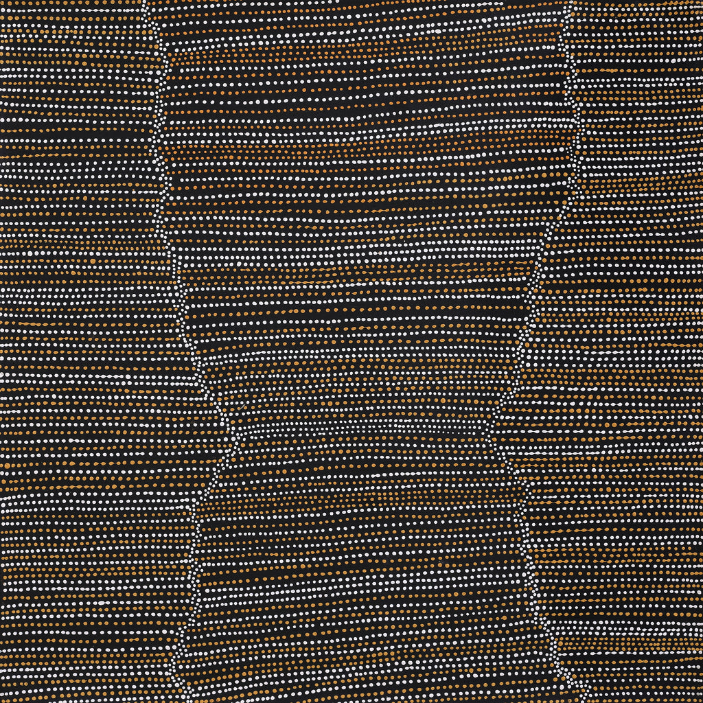 Aboriginal Artwork by Chantelle Nampijinpa Robertson, Ngapa Jukurrpa (Water Dreaming) - Puyurru, 76x76cm