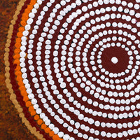Aboriginal Artwork by Chantelle Napanangka Williams, Yarla Jukurrpa (Bush Potato Dreaming) - Cockatoo Creek, 30x30cm