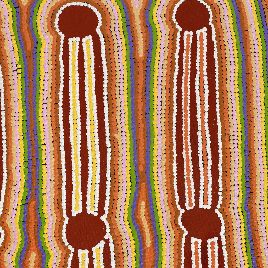 Aboriginal Artwork by Chantelle Napanangka Williams, Yarla Jukurrpa (Bush Potato Dreaming) - Cockatoo Creek, 61x46cm