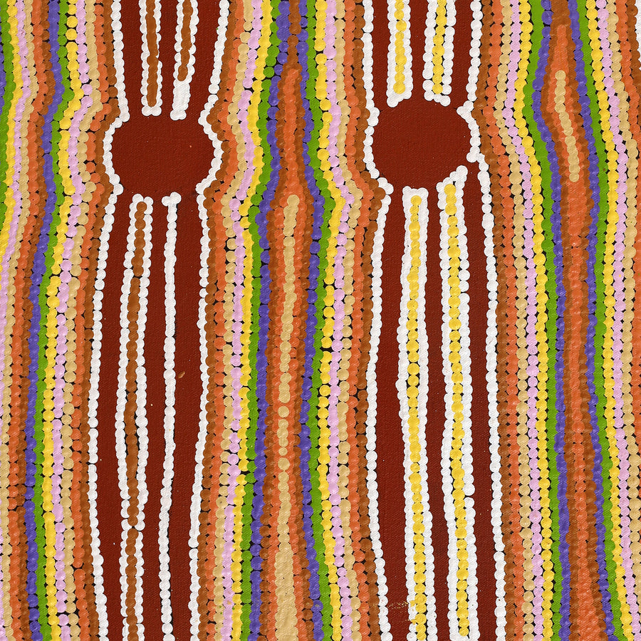 Aboriginal Artwork by Chantelle Napanangka Williams, Yarla Jukurrpa (Bush Potato Dreaming) - Cockatoo Creek, 61x46cm