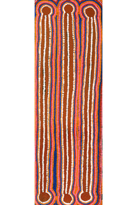 Aboriginal Artwork by Chantelle Napanangka Williams, Yarla Jukurrpa (Bush Potato Dreaming) - Cockatoo Creek, 91x30cm