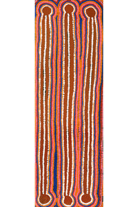 Aboriginal Artwork by Chantelle Napanangka Williams, Yarla Jukurrpa (Bush Potato Dreaming) - Cockatoo Creek, 91x30cm - ART ARK®