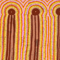 Aboriginal Artwork by Chantelle Napanangka Williams, Yarla Jukurrpa (Bush Potato Dreaming) - Cockatoo Creek, 91x46cm