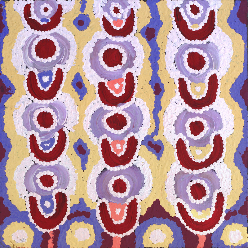 Aboriginal Artwork by Charlene Napanangka Marshall, Karnta Jukurrpa (Womens Dreaming), 30x30cm