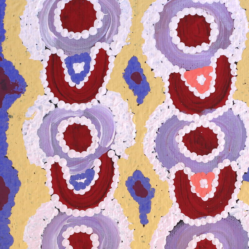 Aboriginal Artwork by Charlene Napanangka Marshall, Karnta Jukurrpa (Womens Dreaming), 30x30cm