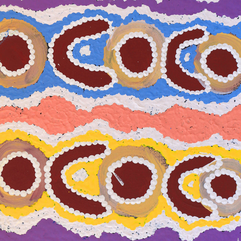 Aboriginal Artwork by Charlene Napanangka Marshall, Karnta Jukurrpa (Womens Dreaming), 30x30cm