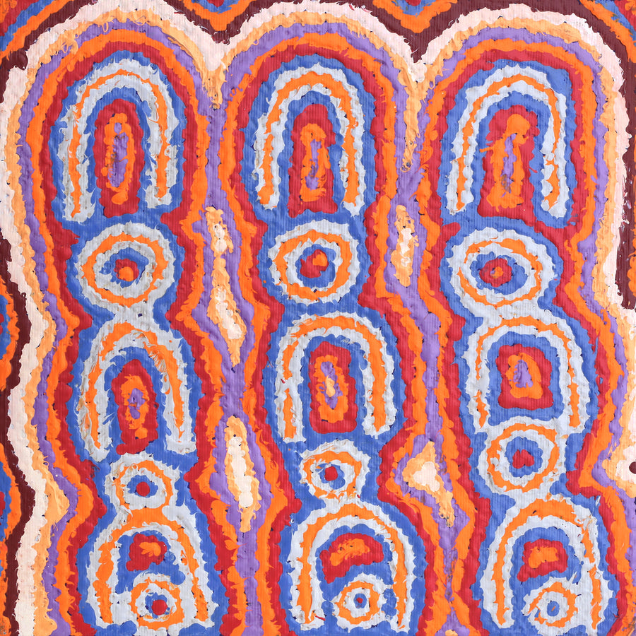 Aboriginal Artwork by Charlene Napanangka Marshall, Karnta Jukurrpa (Womens Dreaming), 30x30cm