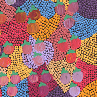 Aboriginal Artwork by Charlene Napanangka Marshall, Wanakiji Jukurrpa (Bush Tomato Dreaming), 30x30cm