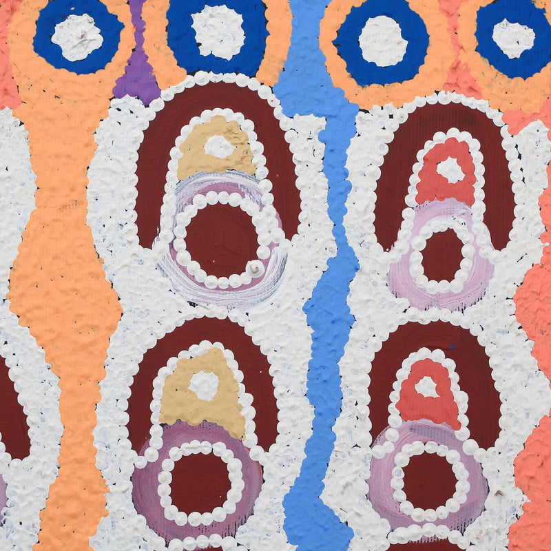 Aboriginal Artwork by Charlene Napanangka Marshall, Karnta Jukurrpa (Womens Dreaming), 30x30cm